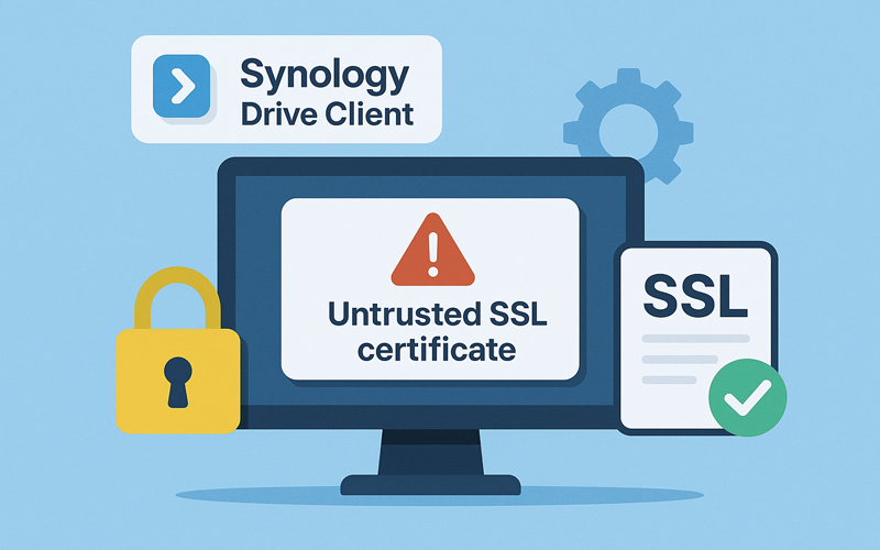 群晖Synology Drive Client提示不受信任的 SSL 证书怎么办？